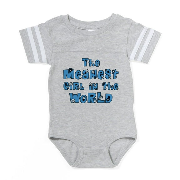 CafePress - Meanest Girl In The World - Cute Infant Baby Football Bodysuit