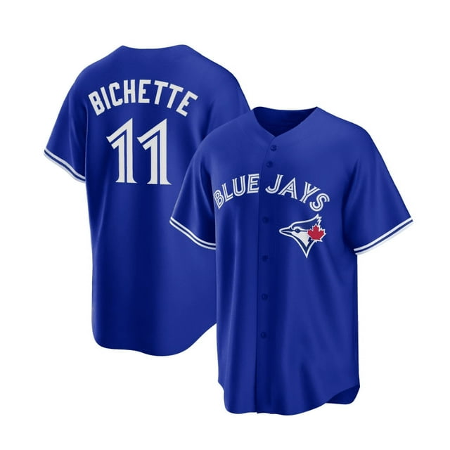 Maillot de Baseball pour Hommes Tor/ont/o Blu/e Jays GUE/R/R/ERO JR.27#- BICHETTE 11# - Maillot Réplique avec Nom du Joueur