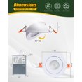 thumbnail image 4 of ZYC Gimbal LED Recessed Light - 4Inch 9W Adjustable 360&Acirc;&deg; Rotation Adjustable Eyeball Light,LED Swivel Spotlight,Directional Sloped Ceiling Light,D, 4 of 6