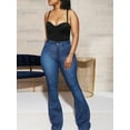 thumbnail image 2 of LovelyWholesale High-waisted Flared Stretchy Women's Jeans, 2 of 4