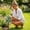 White, variant on Artificial Lavender Topiary Stake,Combined Vivid Lavender Blooms and Wheat-Shaped Florets with Solid Black Ground Stake for Yard,Patio,Poolside,Garden Path,Porch,Window Box(Purple)