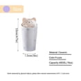 thumbnail image 2 of Taza de café con tapa de gato, taza de viaje de cerámica con tapa de gato 3d, taza alta reutilizable para té, leche, té de burbujas (púrpura). Afortunado Sencillez, 2 of 5
