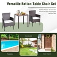thumbnail image 2 of Yardi Yard Patio Furniture 3 Pieces Modern Heavy Duty Patio Furniture Set, Outdoor Wicker Rattan Chairs Garden Backyard Balcony Porch Poolside loveseat with Coffee Table-Off White, 2 of 8