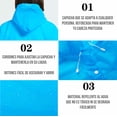 thumbnail image 3 of 1Pz Impermeable Para Lluvia Chubascos Impermeable Para Adultos Poncho Impermeable Reutilizable Capa Lluvia Portátil Con Gorra Y Cordón, 3 of 7