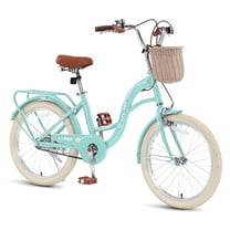 Bstjewey 20 Inch Girls Bike with Basket, Kids Bicycle for Ages 7-13