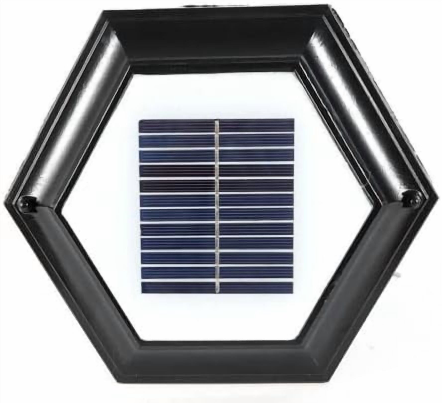 Outdoor Post Solar Light 15.7" H Post Light Fixture Large Exterior Lamp Column Solar Light Lantern with Base Glass Lampshade IP55 Waterproof Pillar Light for Outside(Black)