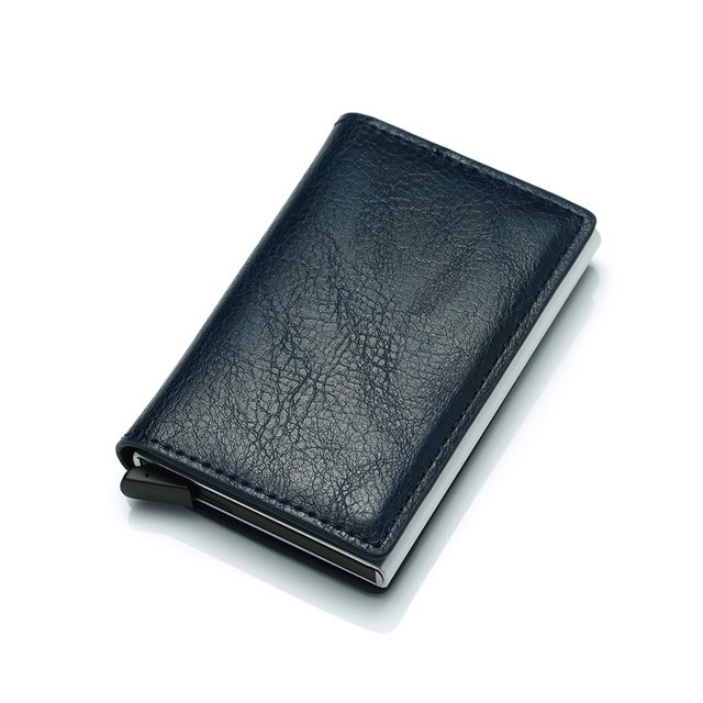 Tarjetero personalizado Rfid negro fibra de carbono cuero Silm billetera regalo de hombre tarjetero RFID personalizado con Clips de dinero monedero Tan Jianjun unisex