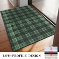 thumbnail image 3 of Green and Black Checkered Pattern Washable Non Slip Indoor Door Mat, Decorative Entry Rug for Entrance, Bedroom, Kitchen, Bathroom, 20"x32", 3 of 6