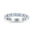 thumbnail image 2 of Full Eternity Stackable Ring Wedding Band Round CZ 925 Sterling Silver Size 8, 2 of 6