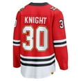 thumbnail image 3 of Men's Fanatics Spencer Knight Red Chicago Blackhawks Centennial Breakaway Player Jersey, 3 of 3