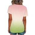 thumbnail image 5 of cocolona Mens and Womens Short Sleeve T Shirts Summer Fashion Casual Loose Gradient Crew Neck Tops Vintage Tees, 5 of 8