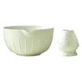 thumbnail image 2 of 2 cuencos para té matcha con soporte para batidor, accesorios de regalo fáciles de limpiar. Verde claro, 2 of 9