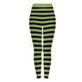 thumbnail image 3 of QLEICOM Halloween Striped Tights for Women, Witches Striped Costume Funny Printed Leggings for Halloween Cosplay Party, Thanksgiving High Waist Tight Pants, Peach Hip Yoga Stretch Pants, 3 of 8