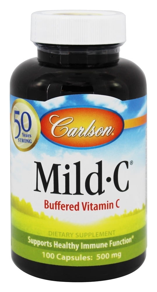 Carlson Labs MildC Vitamin C 500 mg. 100 Capsules