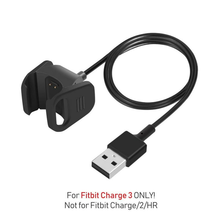 anmodning Svømmepøl Bungalow Insten USB Charging Cable Compatible with Fitbit Charge 3 and Charge 3 SE  Fitness Trackers, Charger Clamp, Black, 1 ft - Walmart.com