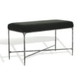 thumbnail image 5 of SAFAVIEH Couture Mandy Solid Boucle Modern Bench with Metal Frame, Black, 5 of 11