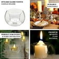 thumbnail image 4 of Efavormart 6pcs 2.5'' Crystal Clear Glass Globe Votive Candle Holder Glass Ball Tealight Candles Holder Stand, 4 of 10
