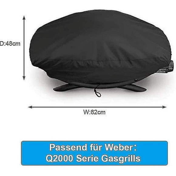 Cover For Weber Q2000 / Q2200 / Q200 Grill, Barbecue Covers Waterproof For Weber
