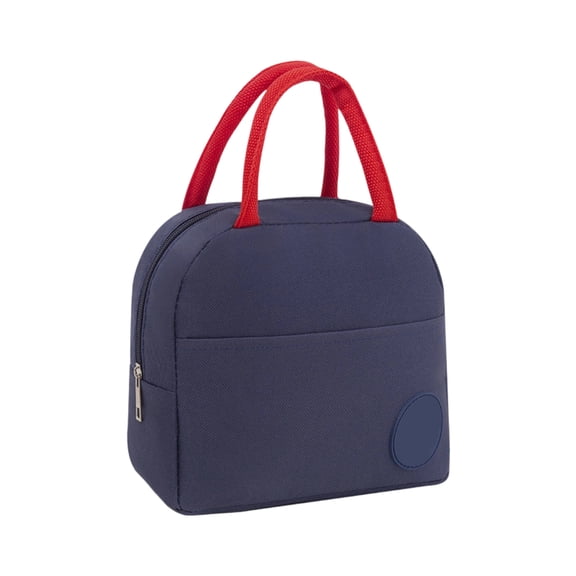 Insulated Lunch Bag | Reusable Tote Bag Thermal Bag for Cold and Hot for Work School, Navy Blue Lunch Bag for Men Women