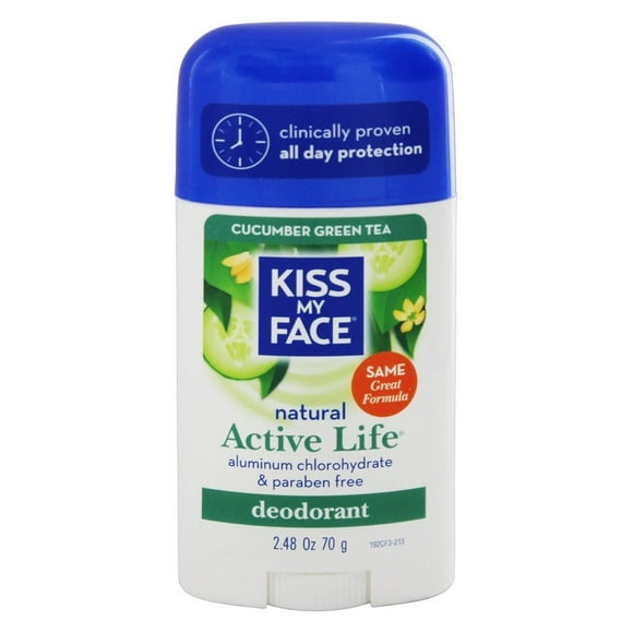 Kiss My Face - Natural Active Life Deodorant Stick Aluminum Free Cucumber Green Tea - 2.48 oz.