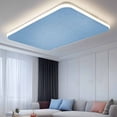 thumbnail image 2 of Blue Burlap Texture Magnetic Fluorescent Light Covers for Ceiling Lights 2 x 4 Feet, Farmhouse Vintage Blue Office Classroom Kitchen Drop Ceiling Light Covers Lighting Filters Shade Panel 1 Pack, 2 of 9