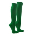thumbnail image 4 of COUVER Toe, Sole & Heel Cushioned Adult/Youth Athletic Hockey, Softball, Volleyball, Lacrosse, Any Sports Knee High Socks, GREEN, Medium, 4 of 8