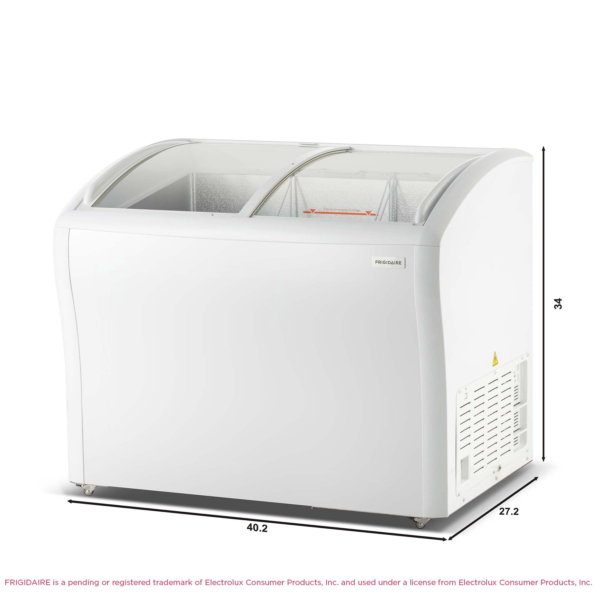 Frigidaire 9 Cu. ft. Curved Glass Top Display Freezer, 260L