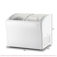 thumbnail image 6 of Frigidaire 9 Cu. ft. Curved Glass Top Display Freezer, 260L Convertible Fridge Freezer with Glass Door and Castor Wheels, White, 6 of 12