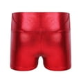 thumbnail image 2 of Miutii Kids Girl High Waisted Booty Shorts Rave Dance Hot Pants Gymnastics Yoga Sports Workout Swimsuit Activewear Red 8, 2 of 5