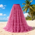 thumbnail image 4 of Sexlip Womens Pleated Mini Dress High Waist Design Stretchy Fabric Relaxed Silhouette for Casual Hangouts Pink S, 4 of 4