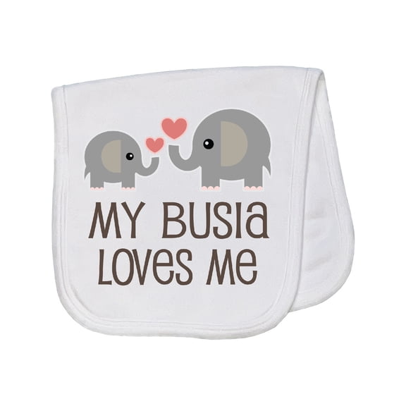 Inktastic My Busia Loves Me Childs Baby Burp Cloth