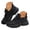 Black, variant on Women's Orthopedic Walking Shoes Plantar Fasciitis Lightweight Slip on Sneakers Comfortable Knitted Casual Running Shoes with Arch Support (Black,6.5)