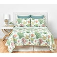 thumbnail image 4 of Shellwood Sound King 3 Piece Quilt Set Summer Beach Ocean Coastal Reversible Machine Washable Lightweight Bedspread Coverlet, 4 of 7