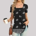 thumbnail image 2 of Pompotops T-Shirt Décontracté à Manches Courtes Imprimé Mode pour Femmes, 2 of 6