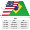 thumbnail image 2 of Manta de microfibra ultra suave con bandera brasileña y estadounidense, manta de microfibra para todas las estaciones, manta cálida para cama, silla, sofá, sala de estar, cuna de 40 x 30 pulgadas, 2 of 7