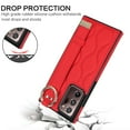 thumbnail image 3 of Allytechgroup Galaxy Note 20 Ultra Case with Keychain, Luxury Girly PU Leather Back Cover Bracket Stand Shockproof Bumper Drop Proof Phone Case Cover for Samsung Galaxy Note 20 Ultra, Red, 3 of 8