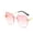 Pink, variant on Womens Vintage Sunglasses Polygonal Resin Lens Metal Frame UV400 Protection Trendy Street Eyewear Everyday Use