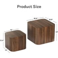 thumbnail image 2 of LAZZO Nesting Coffee Table Set of 2, Modern Wooden Coffee Table & End Table, Small Side Tables for Living Room, Bedroom & Apartment, Brown, 2 of 8