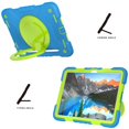 thumbnail image 4 of Dteck Case for iPad 11-inch (A16) 2025/iPad 10th Generation 10.9 inch 2022,Heavy Duty 3-Layer Protection Case Shockproof Hand Grip 360 Rotating Kickstand Hard Cover with Shoulder Strap,Blue+Green, 4 of 8