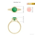 thumbnail image 5 of ANGARA Natural 1.2 ct Emerald Twist Rope Split Shank Ring in 14K Yellow Gold for Women (Size-7mm) | May Birthstone, Birthday, Anniversary, Jewelry Gift for Women | Natural Emerald Ring, 5 of 10