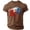 Brown, variant on Men's 250th Anniversary USA T Shirt 1776-2026 Airshow Jets Freedom Celebration Tee