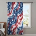 thumbnail image 3 of American Flag Tie-dye Sheer Curtains 63 Inches Long, Blue Red Ombre Abstract Art Light Filering Curtains, Breathable Simi Curtain Privacy Drapes for Living Room Bedroom Lightweight Window Treatment, 3 of 9