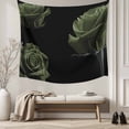 thumbnail image 5 of Sage Green Rose Tapestry for Bedroom Wall Hanging Tapestry, Vintage Abstract Garden Flower Floral Black Ceiling Backdrop Tapestries Poster Blanket Wall Decor for Teens Room Living Room Dorm 51" x 59", 5 of 8