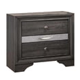 thumbnail image 4 of Gray and Silver Wood 3pc Cal King Set with Jewelry Storage Drawers, 4 of 5