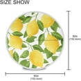 thumbnail image 3 of Coolnut Lemons Round Tablecloth 60" Outdoor Table Covers with Umbrella Hole and Zipper for Kitchen Dining Picnic Party Home Decor, 3 of 7