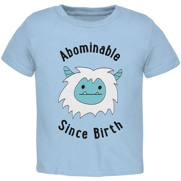 Christmas Abominable Since Birth Yeti Light Blue Toddler T-Shirt - 2T