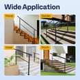 thumbnail image 2 of SPECSTAR 2-Pack Outdoor Handrails, 5-6 Steps Galvanized Steel Railing, Black Round Exterior Hand Railing for Porch, Deck, or Indoor Stairs, 2 of 8