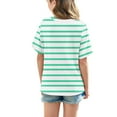 thumbnail image 6 of Stripe T-Shirts for Boys & Girls Size 5-15 Short Sleeve Tops Teens Kids Trendy Pullover Crewneck Loose Comfort Athletic Workout Tees Top, 6 of 7