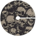 thumbnail image 1 of FMSHPON Scary Skull Camo Xmas Christmas Tree Skirt Stand Mat for Holiday Party Decoration Indoor Outdoor 36 inches, 1 of 6