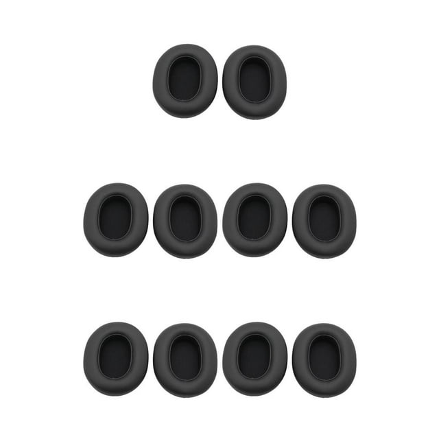 kurtrusly Cushion Professional Ear Pads Solid Color Breathable Over-ear Earphone Replacement for W830BT Headphone Black 5Set